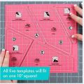 White Quilting Cutting Template Measurement Accuracy Acrylic 24cm Acrylic Sewing Ruler Acrylic Quilt Templates for Home.