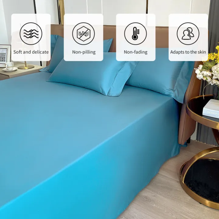 1%20Pc%20Luxury%20Long-staple%20Cotton,Flat%20Bed%20Sheet,Bed%20Sheet%20Without%20Pillowcase,Solid%20Colcor%20-%20Image%203
