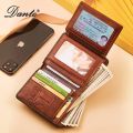 Dante Classic Retro Style Wallet 100% Genuine Leather Men Wallets Short Male Purse Card Holder Wallet Men Fashion High Quality.