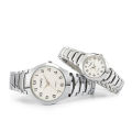 Feiwo Cross border Foreign Trade New Large dial Glow Steel Band Elderly Couple Watch Waterproof Quartz Watch Men's Watch.