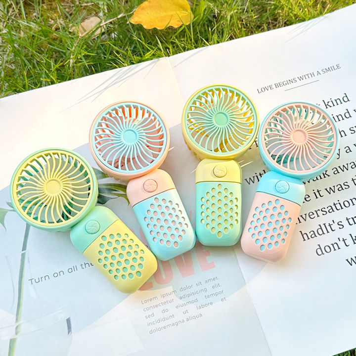 Cute USB Mini Fan Portable Handheld Fan Rechargeable Mini Handy Fan Pocket Size Low Noise Small Electric Fan Student Dormitory.1