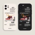 Fashion Off AIR Sports Shoes Brand Phone Case For Iphone11 13Pro Max 12 Mini 14 XS XR 15 7 8Plus SNEAKERS White Label BackCover. 