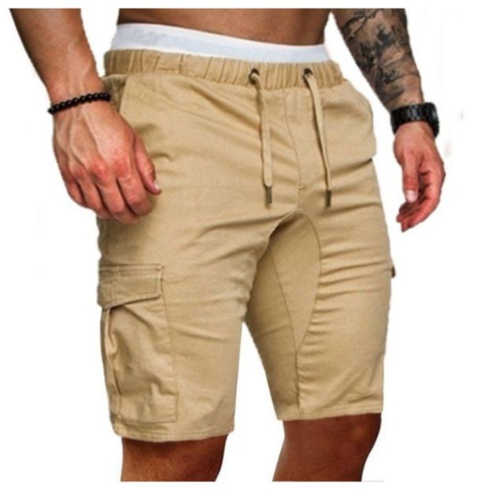 2023%20Summer%20New%20Men's%20Casual%20Fashion%20Lace%20Up%20Shorts%20Elastic%20Waist%20Sports%20Shorts%20Men's%20Cargo%20Pants%20-%20Image%202