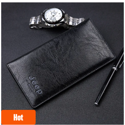 Jeep Pu Leather Purse Wallet With Credit Business Card Holders