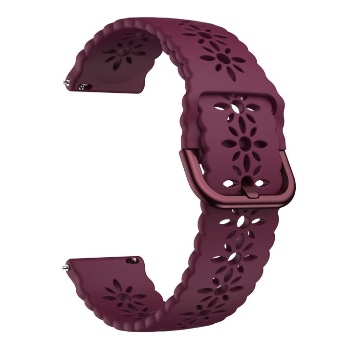 Watch%20Strap%20For%20Huawei%20Watch%20GT%203%20Pro%2022mm%20Plum%20Blossom%20Hollowed%20Silicone%20Watch%20Band%20-%20Image%203