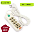 Multiplug 4 Port Extention Socket 1200 Watt 14 feet - Model 0034 MultiPlug.