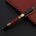 High Quality 530 Golden Carving Mahogany Luxury Business School Student Office Supplies Fountain Pen New Ink Pen Luhuai CVC. 