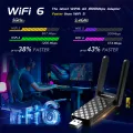 COMFAST WiFi 6 USB Adapter 2.4G 5.8G AX1800 USB3.0 Wireless Dongle Network Card WiFi6 Adapter For Win10/11 Wifi Antenna Receiver. 