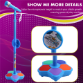 Kids Microphone With Light Stand Toy, black. 