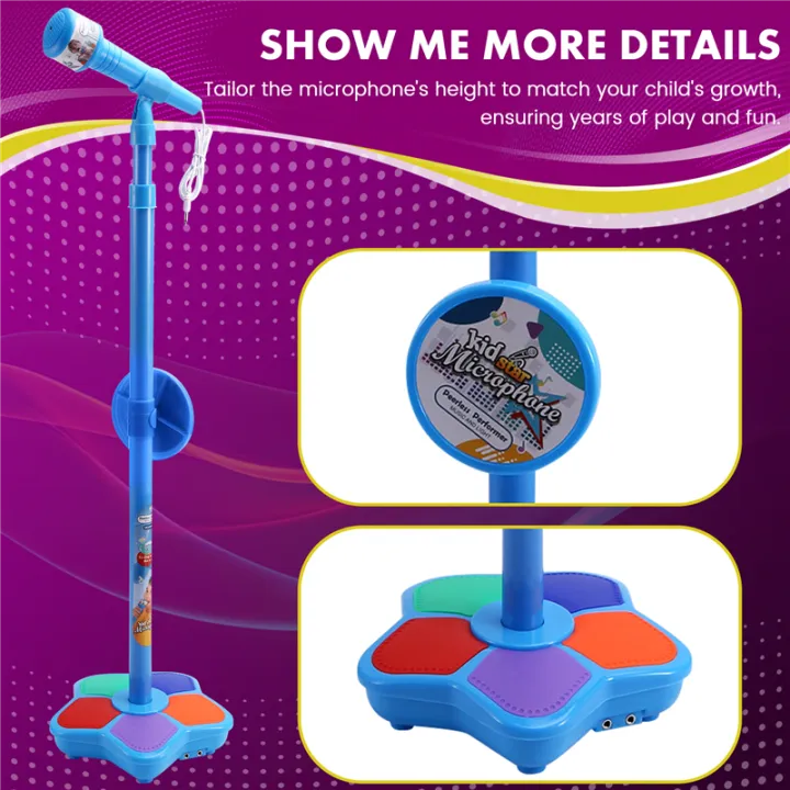 Kids%20Microphone%20With%20Light%20Stand%20Toy,%20black%20-%20Image%208