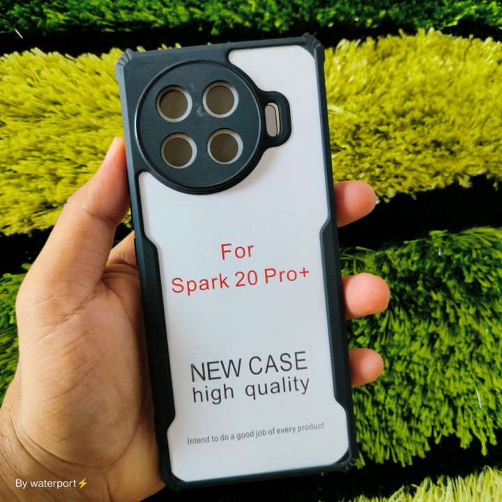 Tecno Spark 20 Pro Plus Back Cover ShockProof Airbinger Longlasting Clear Transparent Hard Case With Camera Bump Protection Tecno Spark20Pro+