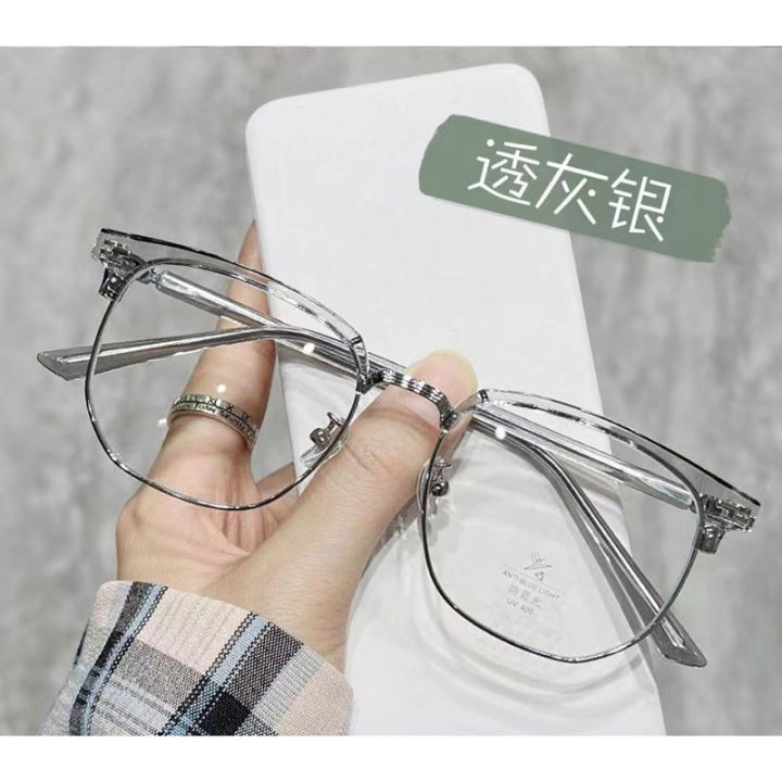 Literary%20style%20myopia%20glasses%20anti-blue%20light%20men's%20student%20ultralight%20spring%20comfortable%20half-rim%20glasses%20frames%20women's%20wholesale%20-%20Image%204