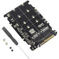 2 In 1 M.2 NVMe SATA U2 M.2 NVME SSD Key M Key B SSD To U.2 SFF-8639 Adapter PCIe M2 Converter Desktop Computer Parts. 
