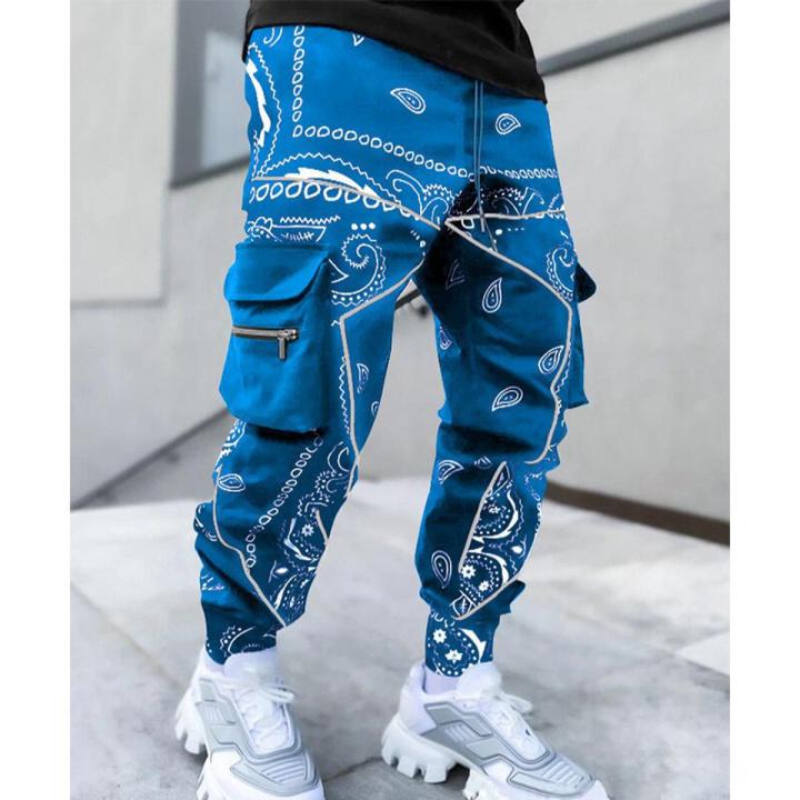Hop Printing Pants Men Trousers Fashion Streetwear Sweatpants for Men Joggers High Street Loose Cargo Pants Men