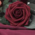 Artificial Flowers 125Pcs Looking Burgundy Fake Roses with Stems for DIY Wedding Bouquets Red Bridal Shower. 