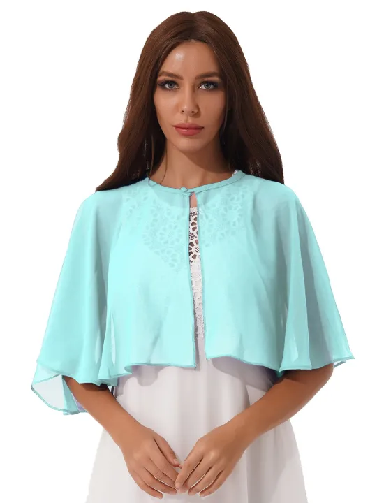 Women%20Elegant%20Shawl%20Cardigan%20Chiffon%20Bolero%20Wedding%20Wrap%20Woman's%20Shrugs%20Evening%20Cape%20Wraps%20Party%20Dress%20Cover%20Ups%20Bridal%20Shawls%20-%20Image%202