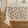 22QR Plaid Tablecloth, Fabric, Cotton Linen, Small Fresh Simple Lace Desk Mat, Ins Wind Student Rectangular Coffee Table.