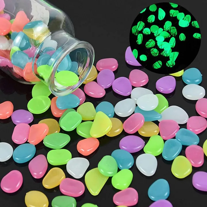 50%20pcs%20x%20Artificial%20Luminous%20Stone%20Glow%20in%20the%20Dark%20Fluorescent%20Pebbles%20Aquarium%20Fish%20Tank%20Garden%20Decorative%20Stones%20-%20Image%202