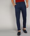 Men's Narrow Formal Official Navy Gabardine Pant - Kurti.