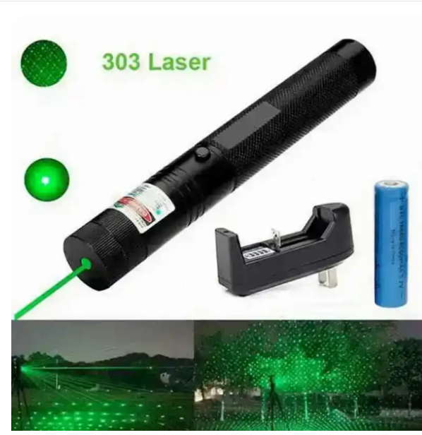 Green laser pointer lights