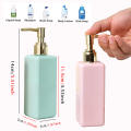 Lightweight Liquid soap dispenser Eco-friendly Leak-proof Transparent Refillable pump bottle Square bathroom accessory for.