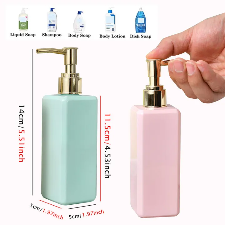 Lightweight%20Liquid%20soap%20dispenser%20Eco-friendly%20Leak-proof%20Transparent%20Refillable%20pump%20bottle%20Square%20bathroom%20accessory%20for%20-%20Image%203