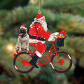 Hanging Widget Eye-catching Creative Santa Cycling Shape Hanging Widget. 