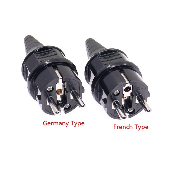 European Schuko 16A Power Plug IP44 Industry France/Germany Connector EU 2 Round Pins Adapter Type F AC Electrical Power E-012*