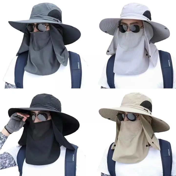 Fashion%20Summer%20Sun%20Hats%20UV%20Protection%20Outdoor%20Hunting%20Fishing%20Sun%20Cap%20Wide%20Brim%20Breathable%20Removable%20Fisherman%20Hat%20for%20Men%20E9S9%20-%20Image%206