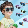 2023 Children's Folding Sunglasses Baby Bicolor Eyeglasses Summer Travel for Boys and Girls Солнцезащитные очки.