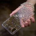 For VIVO Y02 Case Shiny Ring Cases Glitter Soft Transparent Butterfly Casing for VIVOY02 Back Cover + Free Crystal Chain. 