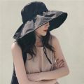 Summer Thin Sun Protection Hats For Women Ladies Korean Big Brim Fisherman Hat Sunshade Hat Summer Black Gum Sunshade Hat. 