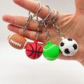 Mini football keychain Cute Keychain Key ring keychain PVC soft rubber 3cm keychain for Sports lovers Key decoration Football fans Gift for kids Keyring for car keys. 
