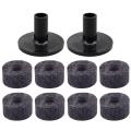 8PCS Cymbal Stand 25mm Felt Washer + 2PCS Cymbal Sleeves Replacement for Shelf D Kit. 