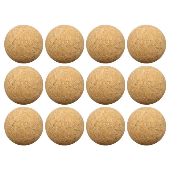 Sunfloweio 6/12pcs 36mm Cork Solid Wood Foosball Table Soccer Ball Football Soccer Ball Baby Foot Fussball Desktop Soccer Ball Game