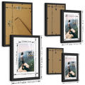1pc Matte Black Wall Gallery Picture Frame, Available In Single Size 12x16/11x14/8x10/5x7/4x6 Inch , Wall Hanging Photo Frame. 