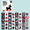 GC Baby Visual Stimulation Cards High Contrast Flash Card Newborn Brain Development Toys For Baby 0-36 Months.
