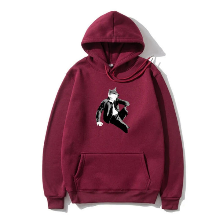 Prin Doge Shiba Inu Hoody For Mens Cotton Fleece Humor Hoody For Mens OverAutumn S-5xl Gents Hip Hop