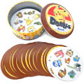 GC Spot It Game Cartoon Anime Dobble Pokemon Doraemon English Cards Board Game For Party Kids Gifts.