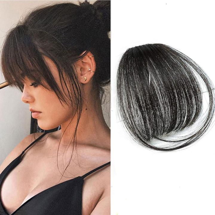Clip in Air Bangs Hair Extensions One Piece Front Neat Air Fringe
