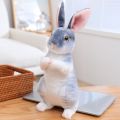 20cm Simulation Cute Rabbit Plush Fur Realistic Kawaii Animal Easter Bunny Rabbit Toy Model Gift Home Decoration.