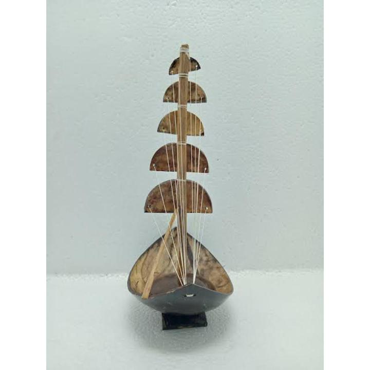 Handcrafted Coconut Shell made five Sailing Boat Showpiece