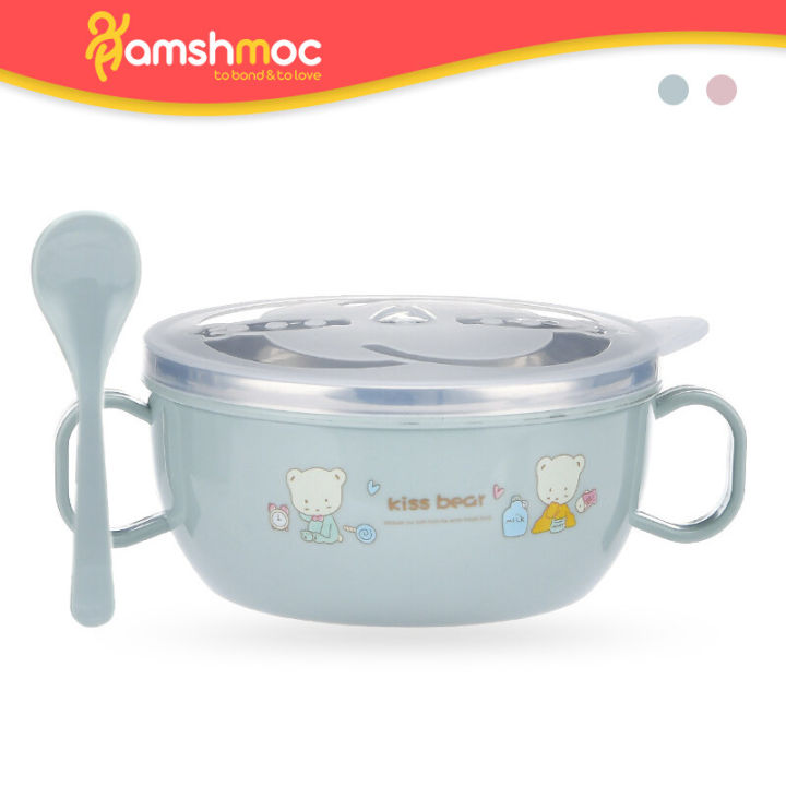 Hamshmoc%20Stainless%20Steel%20Baby%20Feeding%20Bowl%20Spoon%20Dust%20Protection%20Sealing%20Children'S%20Bowl%20And%20Spoon%20Set%20Anti-Scald%20Insulation%20Baby%20Tableware%20Self-Eating%20Training%20-%20Image%202