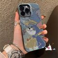 Cartoon Couple Painting Luxury Metal Lens Folding Stent Case Redmi 10C 13C 9C 10 12 9 12C 10A A1 9A 9T Note 12 13 10 11 10s 9 11s 8 Pro Poco C55 C65 M3 Pro Cute Kitty Cat Soft Case. 