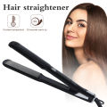 Ubeator -2.2CM/4.3CM Panel LED Display Hair Straightener Flat Iron Hair Curler Wave Straightening Iron Salon Tool-537-Orange/Black. 