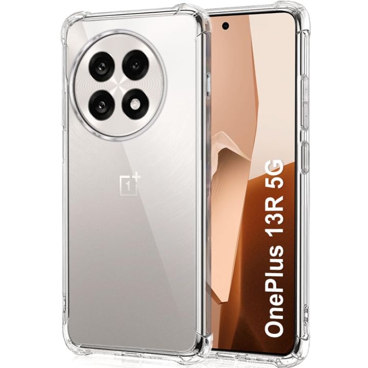 OnePlus 13R 5G/OnePlus ACE 5/ ACE 5 Pro 5G Premium Silicone Case Crystal Clear Soft TPU Ultra-Thin Transparent Flexible Protective Mobile Phone Back Cover