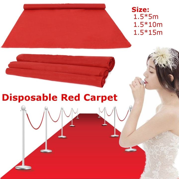 5/10/15m Hollywood Red Carpet Floor Runner for Indoor/Outdoor Wedding Party 1.5m