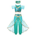 Pants Birthday Party Halloween Latin Magic Lamp Princess Jasmine Princess Dress Dress Up Costume Girls' Day Fantasy Top Long. 