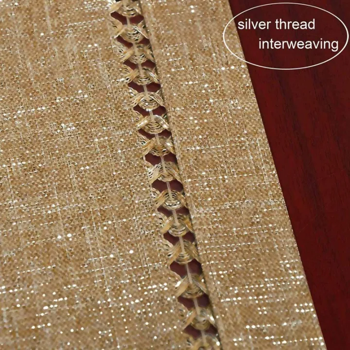 Hand%20Hemstitched%20Dining%20Table%20Runner%20Dresser%20Scarves,%20Silver%20Thread%20Interweaving%20(Dark%20Beige,%2012%20x%2072%20Table%20Runners)%20-%20Image%203