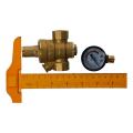 With Gauge Meter DN15 Water Pressure Regulator 3/4” Npt Adjustable Brass Pressure Reducer 1/2” Thread Water Pressure Reducing Valve Hydraulic Instability, Water Flow Too Fast, Water Purifier, Solar Energy, Gas Heater, Faucet, Etc. 
